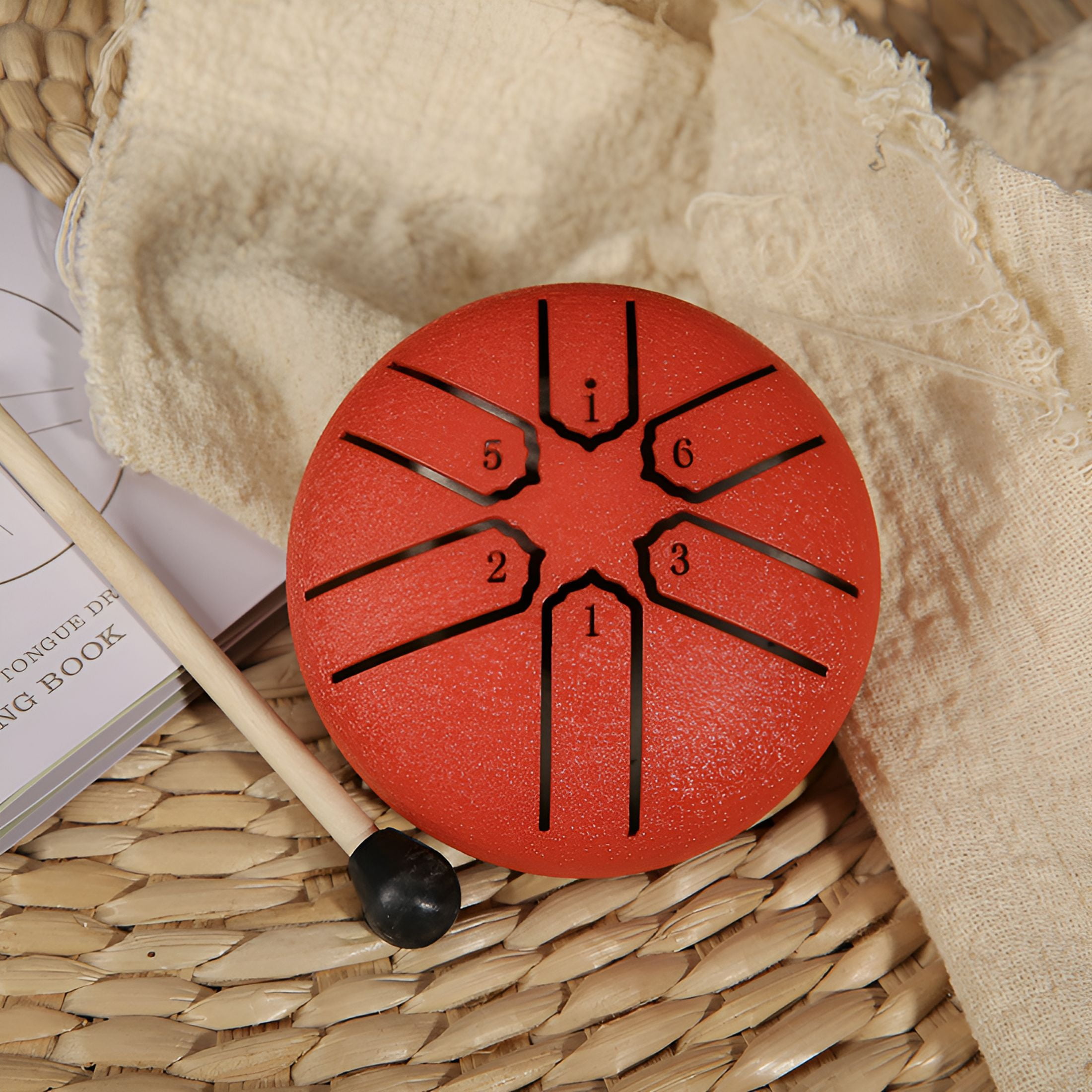 ZHZFKQ 8" Steel Tongue Drum - 6-Tone Handpan Drum for Kids & Adults, Zen Meditation & Sound Healing Instrument with Mallets, Portable 16X16Cm, Perfect for Yoga, Relaxation & Musical Gifts