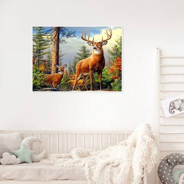 Cuadro Sobre Lienzo 70x100 Cm - Diseño Bosque Con Piceas Y Nieve, Vertical, Moderno, Listo Para Colgar