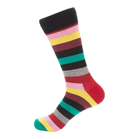 

Yinguo Unisex Striped Socks Cotton Socks Street Trend Tube Socks