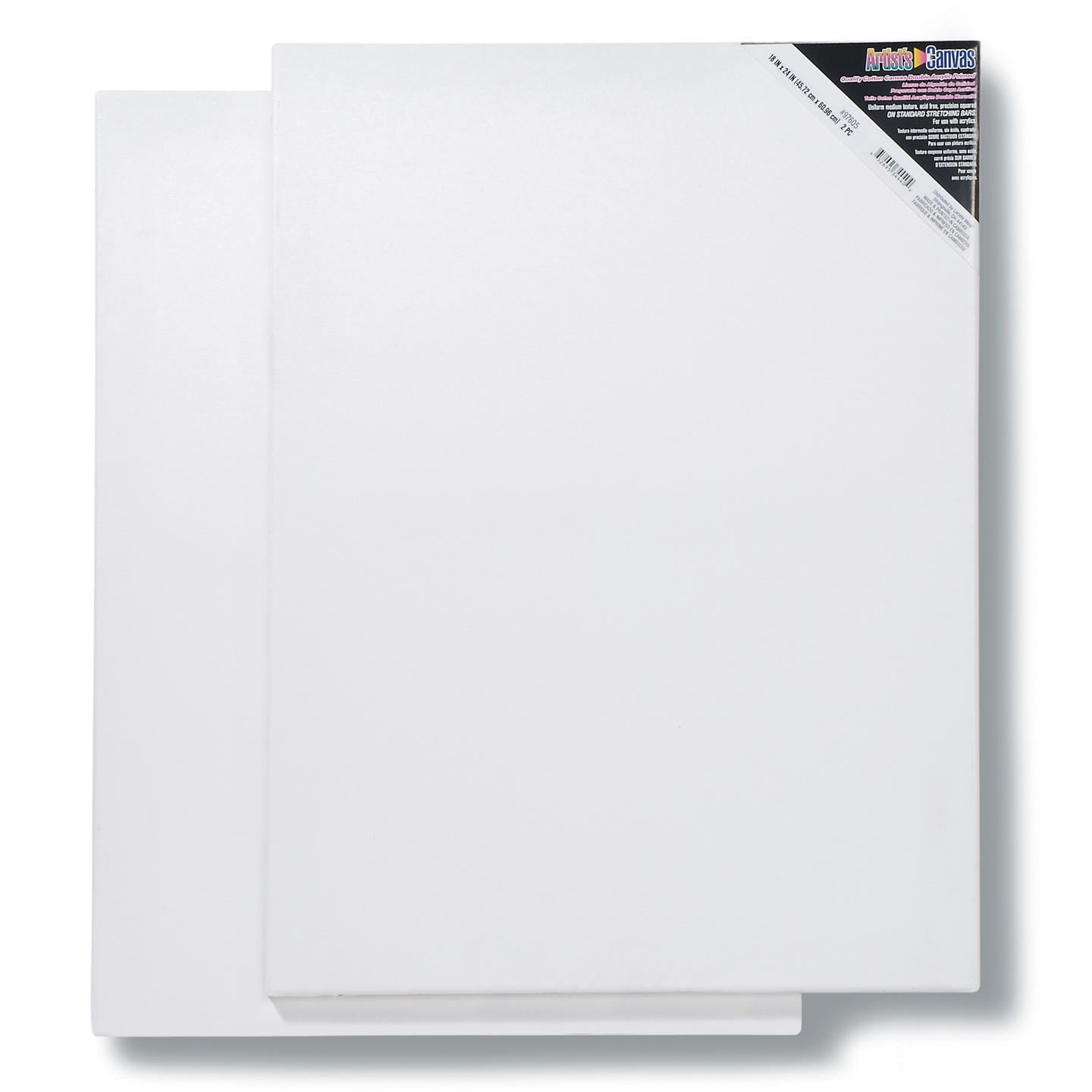 Darice Blank Prestretched Artist Canvas, 18 x 24 Inches, 2 Pack