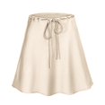 thumbnail image 4 of Angala Satin Slip Midi Skirt With Adjustable Drawstring Waist Casual Elegant Ladies Wrap Mini Skirt For Summer Fashion Beautiful Casual Women's Skirt, 4 of 4