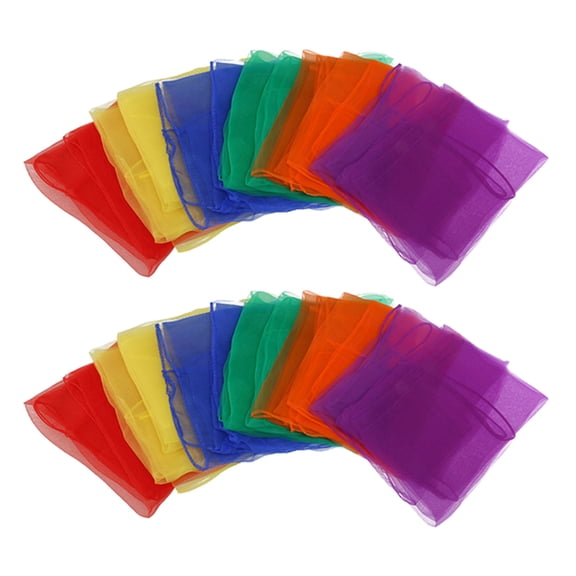 24 Pcs Kindergarten Kids Scarves Performance Juggling Scarves Chiffon Scarf Decor
