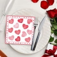 thumbnail image 3 of Paquete de 40 servilletas de papel para el día de San Valentín, 13 x 13 pulgadas, desechables con mensaje de amor, vajilla, almuerzo, cóctel, servilleta para fiestas, suministros para bodas, 3 of 4