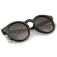 thumbnail image 4 of sunglassLA - Metal Temple Keyhole Bridge Neutral-Colored Lens P3 Round Sunglasses 50mm - 50mm, 4 of 4