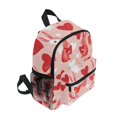 thumbnail image 2 of FORMRS School Backpack with Front Zippered Pocket 12" Student Travel Daypack, Bunnies and Hearts, 2 of 6