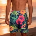 thumbnail image 6 of Nmnitkp Mens Hawaiian Swim Trunks Quick Dry Beach Shorts with Mesh Lining, Breathable Fit Print Athletic Workout Beach Shorts Swimwear Bathing Suits, 6 of 9