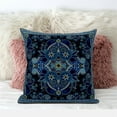 thumbnail image 4 of Floral Paisley Indoor/Outdoor Pillow with Removable Cover in Blue Yellow18x18, 4 of 5