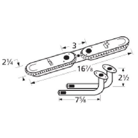 

Stainless Steel Burner Replacement for Select Gas Grill Models by Charbroil Ke