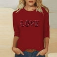 thumbnail image 2 of Ladies Crewneck Short Sleeve Tshirts for Valentines Day Womens Love Heart Print Basic Tee Cute Tops, 2 of 5