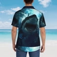 thumbnail image 3 of Lsque Undersea Shark pattern Hawaiian Shirt for Men, Unisex Summer Beach Casual Short Sleeve Button Down Shirts-XX-Large, 3 of 9