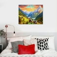 thumbnail image 5 of COMIO Spiritual World's Heritage Famous Places Canvas Wall Art, Scenic Framed Posters, Modern Landscapes Home Decor (38 Wengen Village - Switzerland), 5 of 5