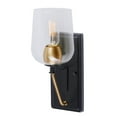thumbnail image 2 of Palmer 1-Light Black and Soft Gold Wall Sconce with Clear Glass - Black and Soft Gold, 2 of 4