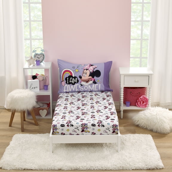Disney Minnie Mouse I am Awesome 2 Piece Toddler Sheet Set