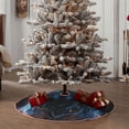 thumbnail image 5 of Daiia Cool Blue Light Wolf Drawing Merry Christmas Tree Skirt , Xmas Large Lace-up Tree Skirt, Santa Snowflakes Rustic Home Decorations New Year Party Farmhouse Decor-36", 5 of 7