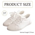 thumbnail image 4 of Womens White Synthetic Leather Sneakers,Low Top White Shoes,Casual Tennis Shoes-White, 4 of 5