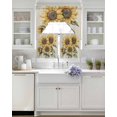 thumbnail image 3 of Sunflower Swag Curtains for Living Room/Bedroom Windows, Farmhouse Yellow Botanical Floral Spring Kitchen Curtains and Valances Set 36 Inch Length, Light Filtering Swags Valance Curtain Panels, 3 of 5