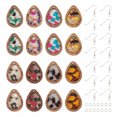 thumbnail image 2 of U8MO 16Pcs Teardrop Resin Wood Pendants Brass Earring Hooks DIY Earring Making Kits, 2 of 8