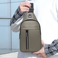thumbnail image 4 of Beautynvta Crossbody Sling Bag for Men Women, Small Casual Chest Bag, Shoulder Bag, Travel Hiking Daypack, Army Green, 4 of 6