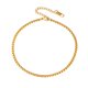 thumbnail image 1 of PROSTEEL Pulsera tobillera de oro con cadena de caja plana para mujer, joyería de verano de playa de acero inoxidable de 3 mm para niñas, regalo de cadena de pie, 1 of 6