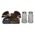 thumbnail image 3 of American Bald Eagle With Olive Branch On US Flag Salt & Pepper Shakers Holder, 3 of 10