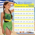 thumbnail image 5 of Xixirimido Green Palm Leaf Jamaican Flag Print Girls Swimsuits Set One Piece Swimsuit with Mesh Cover Up Quick Dry Summer Bathing Suit with Adjustable Strap & Removable Bra, Size 13-14 Years, 5 of 7