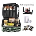 thumbnail image 2 of FORMRS Travel Makeup Bag Large Capacity Train Case Cosmetic Organizer with Adjustable Dividers, Army Green Camouflage Pattern, 2 of 8