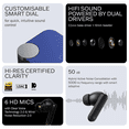 thumbnail image 4 of CMF Buds Pro 2 Wireless Earbuds with Smart Dial, 50dB Hybrid Noise Cancelling Earbuds Wireless Bluetooth 5.4, 11mm Bass with LDAC, 6 Hi-Res Audio Mics, 43H Playtime, Fast Charging Case, Blue, 4 of 9