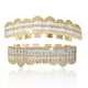 thumbnail image 3 of Grillz de dientes de diamante con colmillos superiores e inferiores para disfraz de cosplay Dorado Superior Inferior, 3 of 9