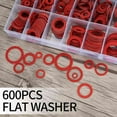 thumbnail image 5 of 600Pcs Fibre Washer Assorted Kit 12 Size Red Steel Paper Fiber Flat Washer Kit Flat Ring Seal Assortment Kit,red, 5 of 8