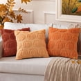 thumbnail image 6 of decorUhome Fall Throw Pillow Covers 16x16 Pack of 2, Soft Plush Faux Wool Couch Pillow Covers, Orange Pumpkin (Pillow Cover Only, No Inserts Included), 6 of 8
