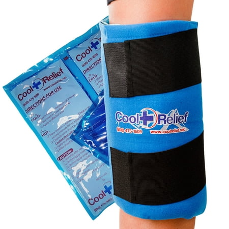 Cool Relief Soft Gel Ice Pack for Knee - Reusable Cold Therapy Compression Knee Wrap