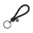 thumbnail image 1 of Justharion Braided Woven Rope Keychain Cute Wear-resistant Exquisite Waterproof Durable Key Chain Car Keyring Holder Metal Jewelry Black 3.3*9cm, 1 of 6