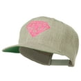 thumbnail image 2 of Pink Diamond Outline Embroidered Snapback Cap - Heather OSFM, 2 of 5