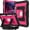 Black+Rose Red, variant on REQO Shockproof Hard Duty Case Compatible with iPad A19 12th/A16 11th (2026/2025) with Pencil Holder Protective Case Rugged Stand/Shoulder Strap,Kids Tablet Cover