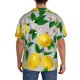 thumbnail image 3 of Balery Lemon1 Camisa Casual de Manga Corta con Botones para Hombre, Texturizada, Estilo Cubano, para Playa, Verano-Large, 3 of 5