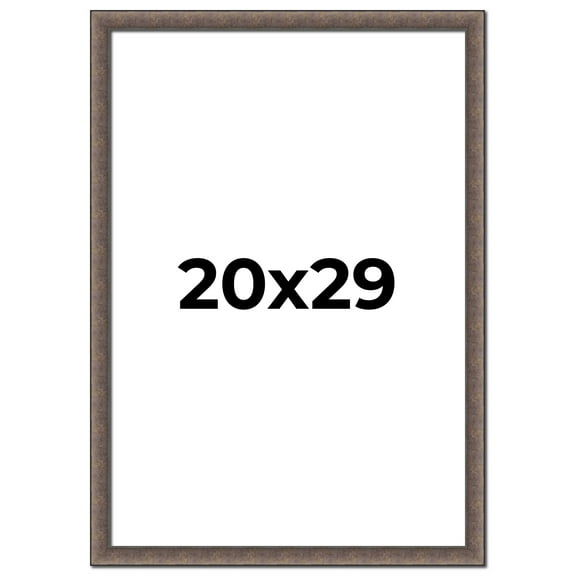 20x29 Frame Silver Real Wood Picture Frame Width 1.25 Inches | Interior Frame Depth 0.5 Inches |