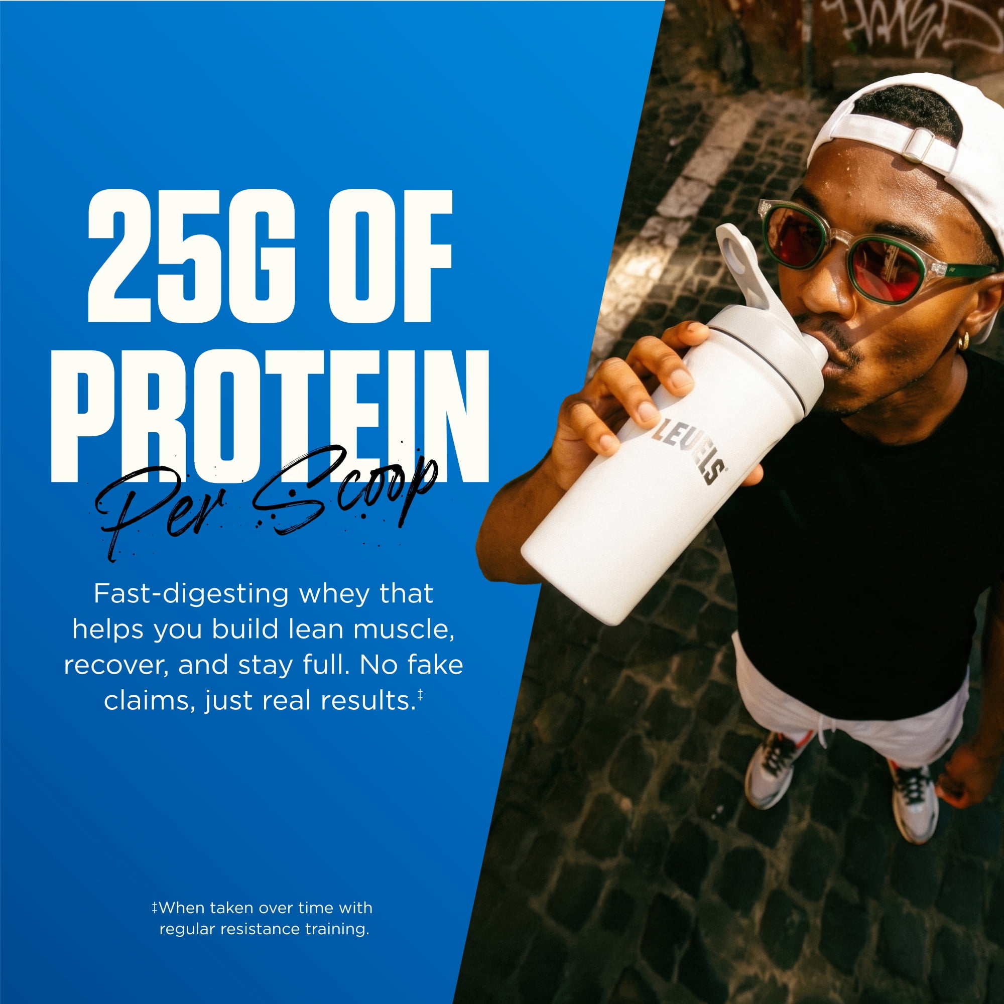 Levels Unflavored Whey Protein Powder