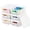 Cream White, variant on Small Plastic Storage Basket with Lid Handle 7x10.9x4 in Cream White 6 Pack