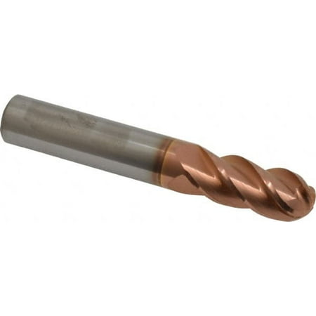 

Accupro 7/16 Diam 1 LOC 4 Flute Solid Carbide Ball End Mill