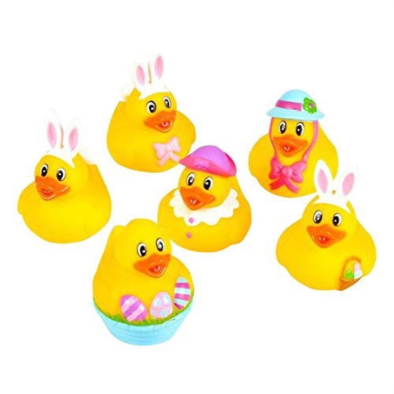 Rhode Island Novelty 2" Easter Bunny Rubber Duckies (12 Piece)