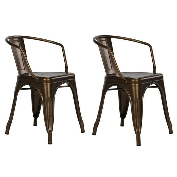 Kingfisher Lane Metal Dining Chair In Antique Bronze Set Of 2 Com Kingfisher Lane Metal Dining Chair In, Bronze Metal Dining Chairs
