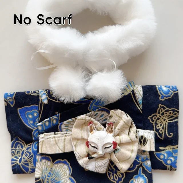 Ropa Labubu de 17cm, conjunto de falda tipo kimono, ropa para muñeca de peluche, ropa bonita, regalo para niños DIY, accesorios para muñecas V1v2
