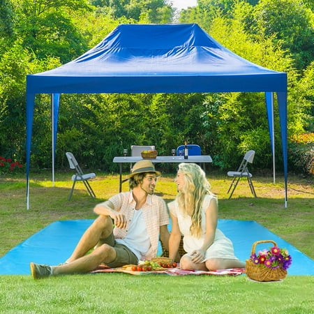 Erommy Outdoor 10x15 Ft Pop up Canopy Party Tent Heavy Duty Gazebos Shelters for Events,Blue