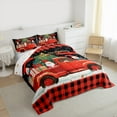 thumbnail image 3 of Manfei Rustic Red Truck Bedding Comforter Set, Christmas Santa Claus Twin Comforter Sets, Teen Boy Girl Kid Reversible Bedding Set, Lightweight Room Decor, 2-Piece, 3 of 8
