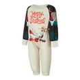 thumbnail image 3 of Elippeo Christmas Family Pajamas Matching Set Santa Claus Print Long Sleeve Tops and Elk Print Pants Sleepwear, 3 of 10