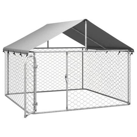 vidaXL 屋外用犬小屋 屋根付き 400x200x150cm動物 ペット用品 ペット用品 犬用品 犬小屋・ドッグラン 代引不可