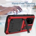 thumbnail image 4 of Samsung S21 Plus 5G Metal Case with Screen Protector Military Rugged Heavy Duty Shockproof with Stand Full Cover case for Samsung S21 Plus 5G (Red, S21 Plus), 4 of 8