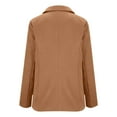 thumbnail image 5 of Lcziwo Womens Office Jackets Blazers Long Sleeve Button Lapel Suit Coats Work Business Open Front Jackets Fake Pockets Slim 2025 Blazers Brown,S, 5 of 6