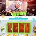 thumbnail image 3 of Silicone Freezer Tray With Lid - Silicone Freezer Food Molds- Large Ice Cube Tray,Silicone Freezer Container,Freeze & Store Soup, Sauce, Broth,Leftovers - Makes 4 Perfect 1 Cup 2Pack-Fruit Green, 3 of 7