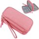 thumbnail image 1 of Organizador de cables de viaje, estuches para accesorios electrónicos, bolsa impermeable para accesorios, bolsa de transporte para cables de auriculares (rosa), 1 of 5